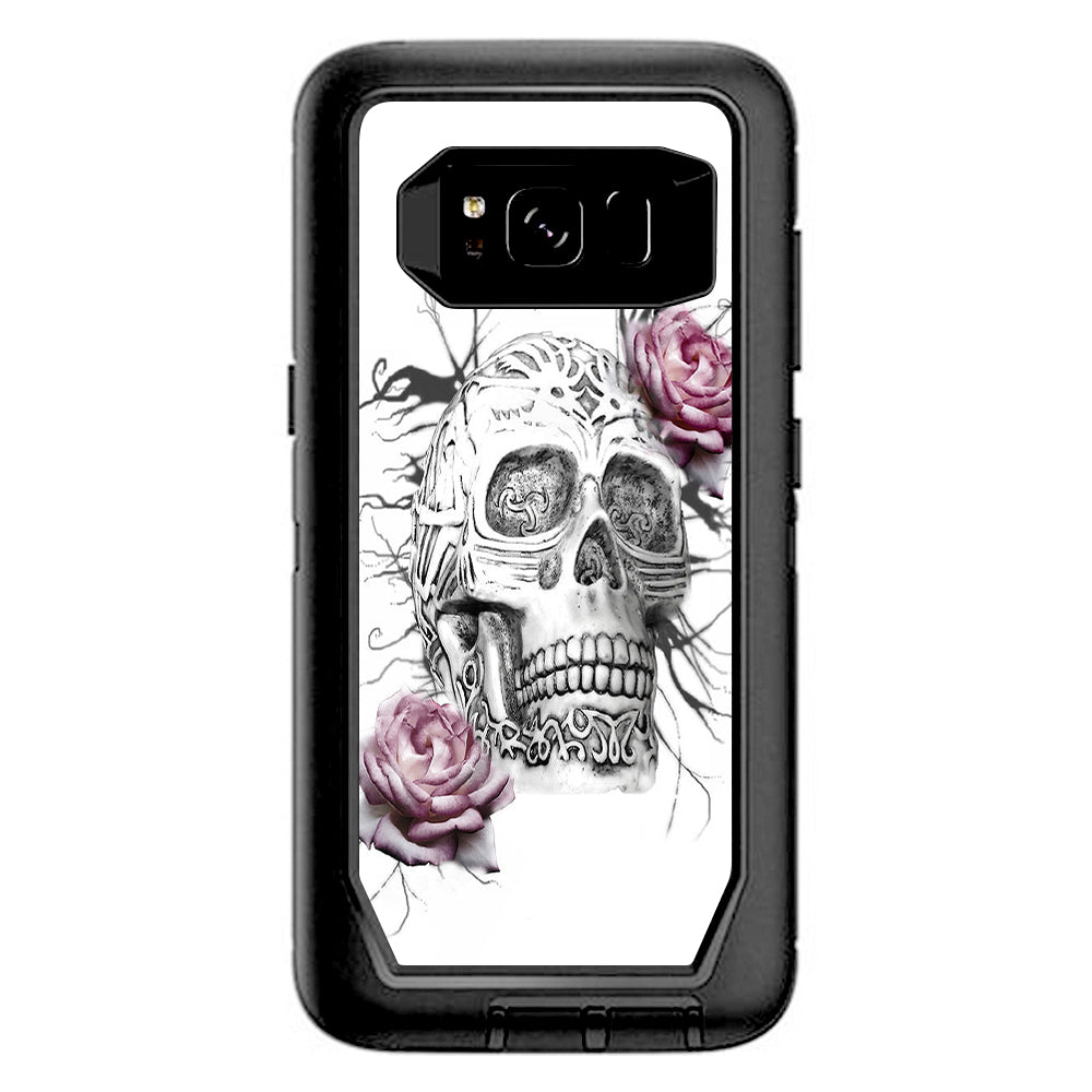  Roses In Skull Otterbox Defender Samsung Galaxy S8 Skin