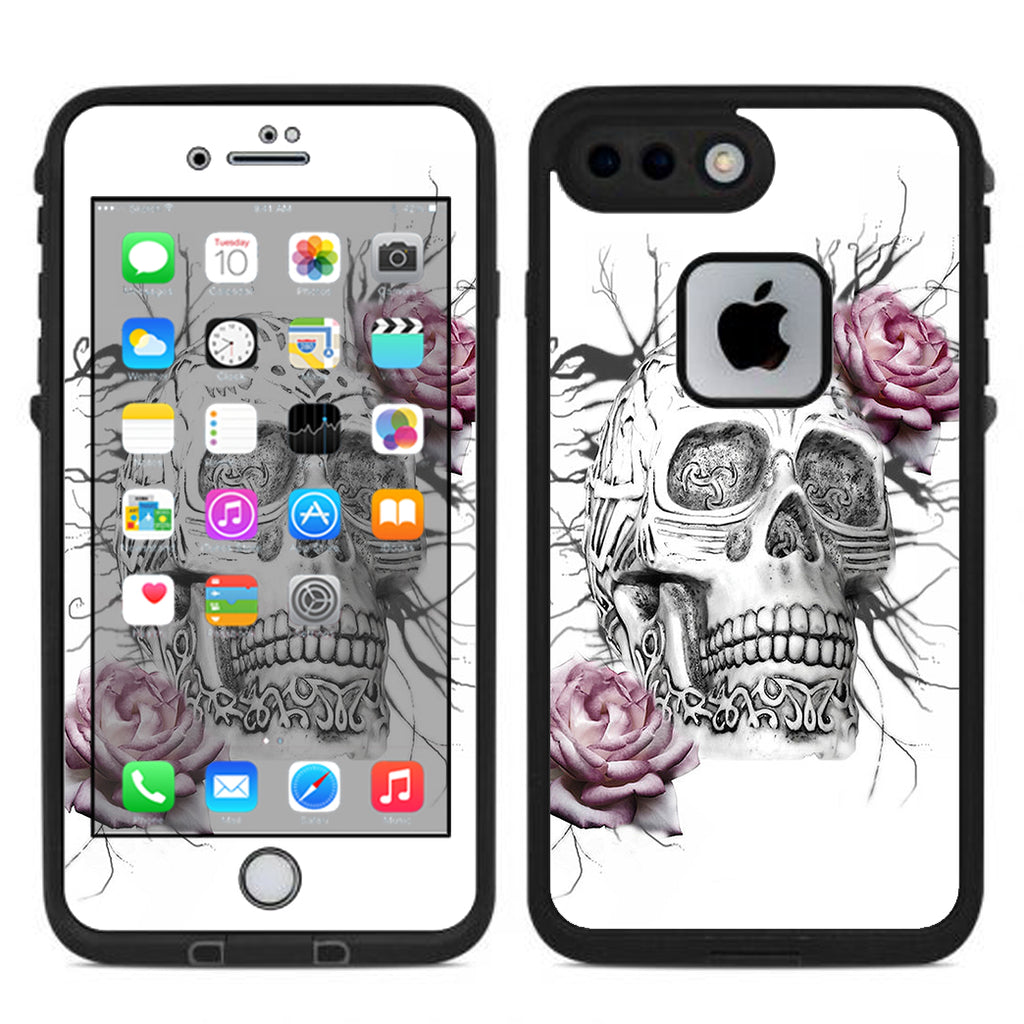  Roses In Skull Lifeproof Fre iPhone 7 Plus or iPhone 8 Plus Skin