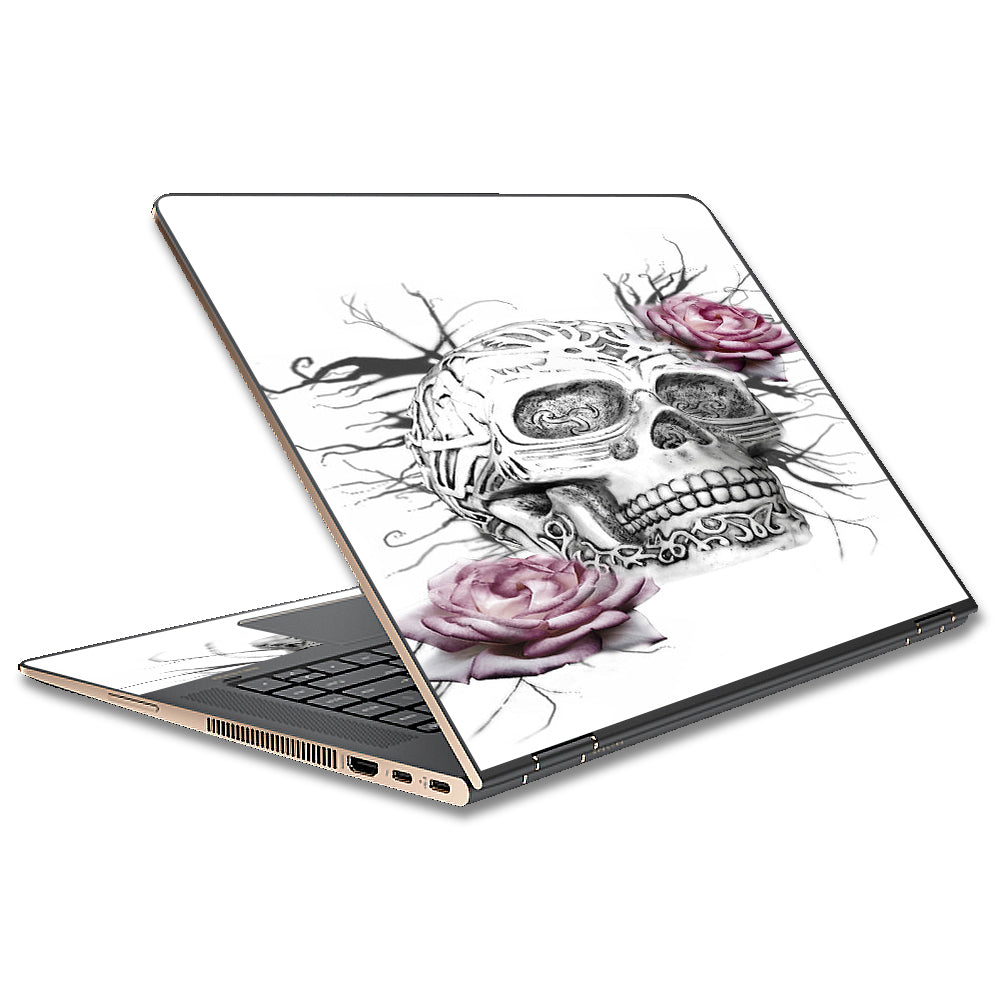 Roses In Skull HP Spectre x360 15t Skin