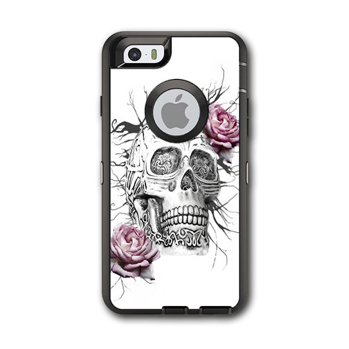  Roses In Skull Otterbox Defender iPhone 6 Skin