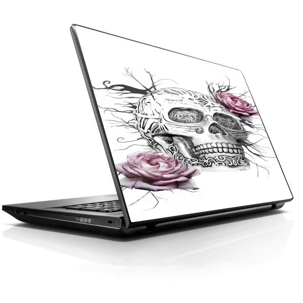  Roses In Skull Universal 13 to 16 inch wide laptop Skin