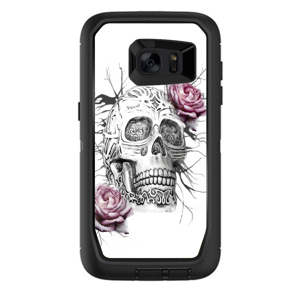  Roses In Skull Otterbox Defender Samsung Galaxy S7 Edge Skin
