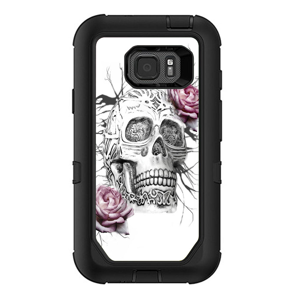  Roses In Skull Otterbox Defender Samsung Galaxy S7 Active Skin