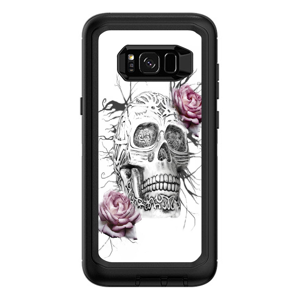  Roses In Skull Otterbox Defender Samsung Galaxy S8 Plus Skin