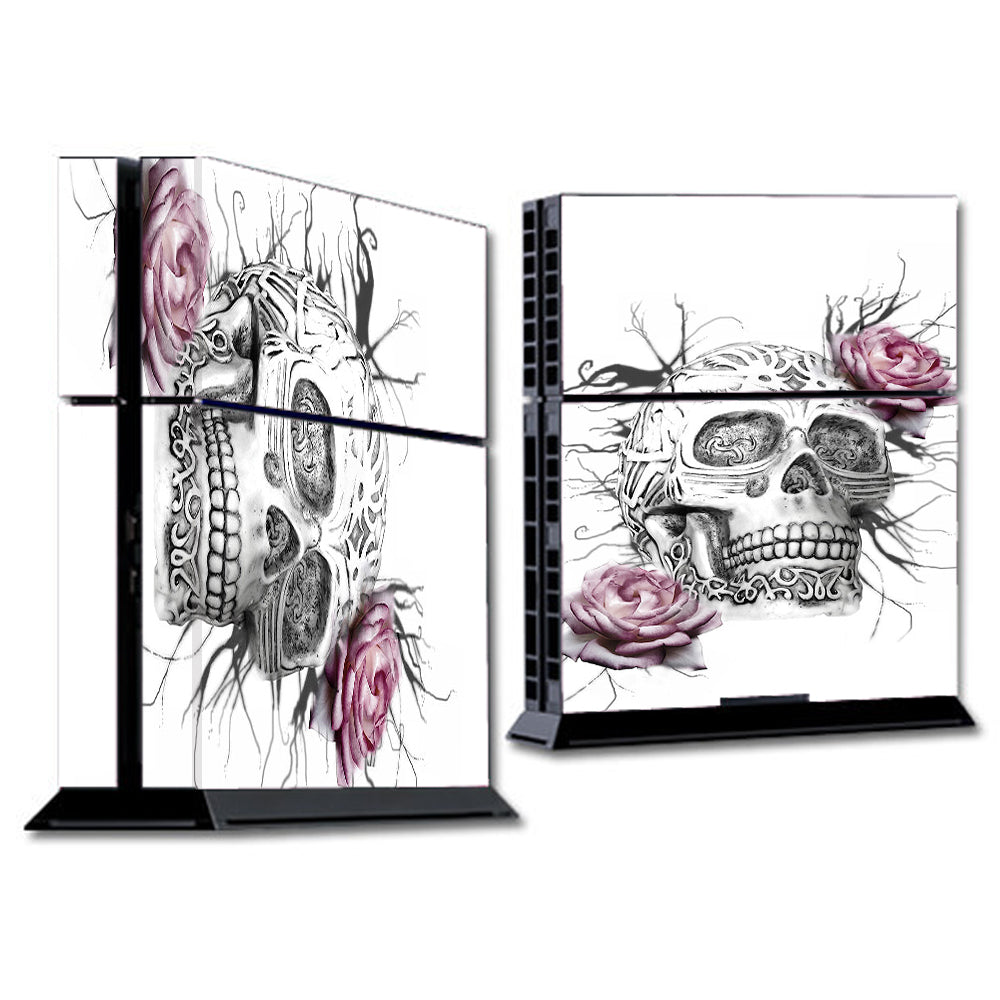  Roses In Skull Sony Playstation PS4 Skin