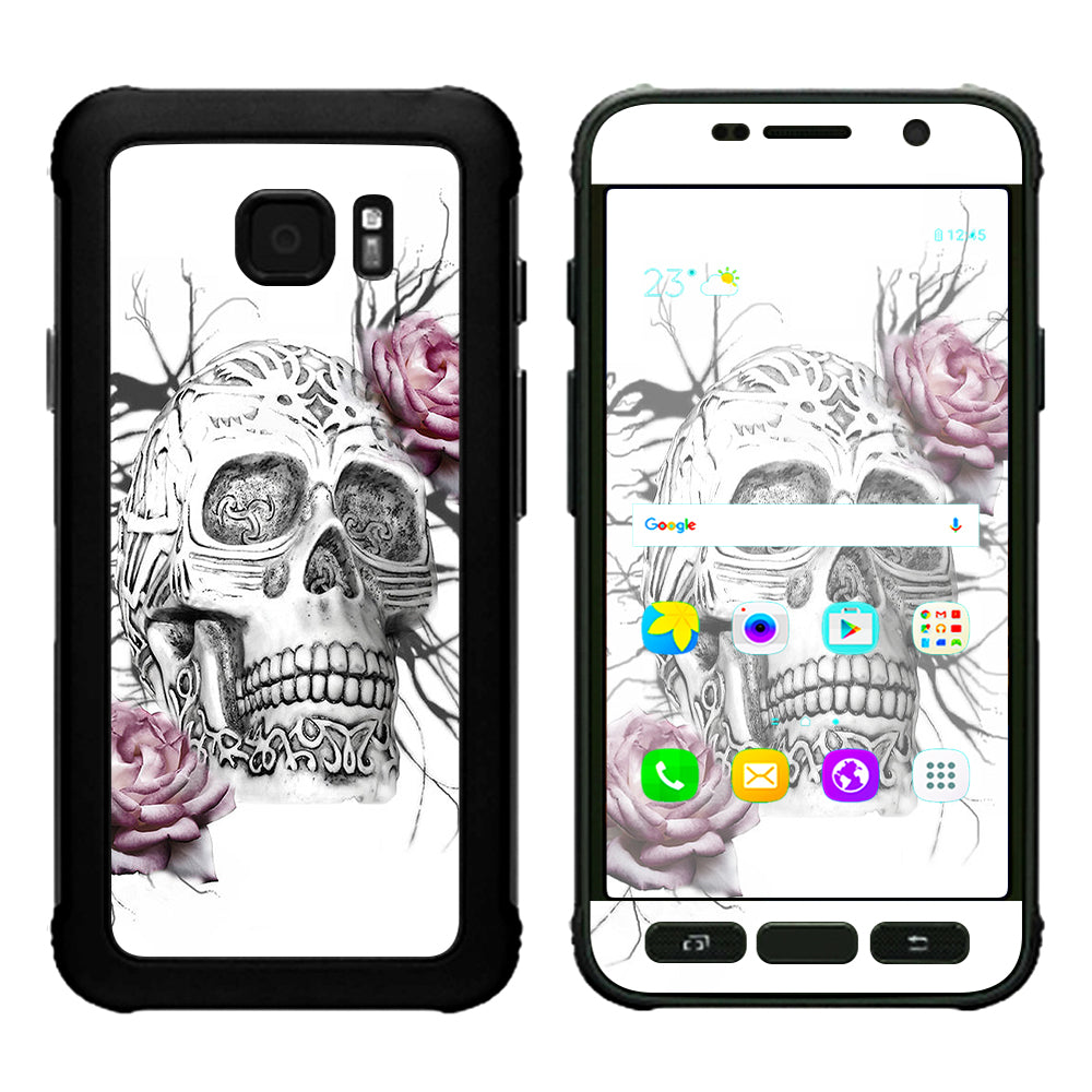  Roses In Skull Samsung Galaxy S7 Active Skin