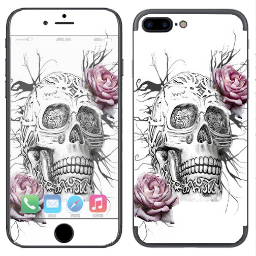 Roses In Skull Apple  iPhone 7+ Plus / iPhone 8+ Plus Skin