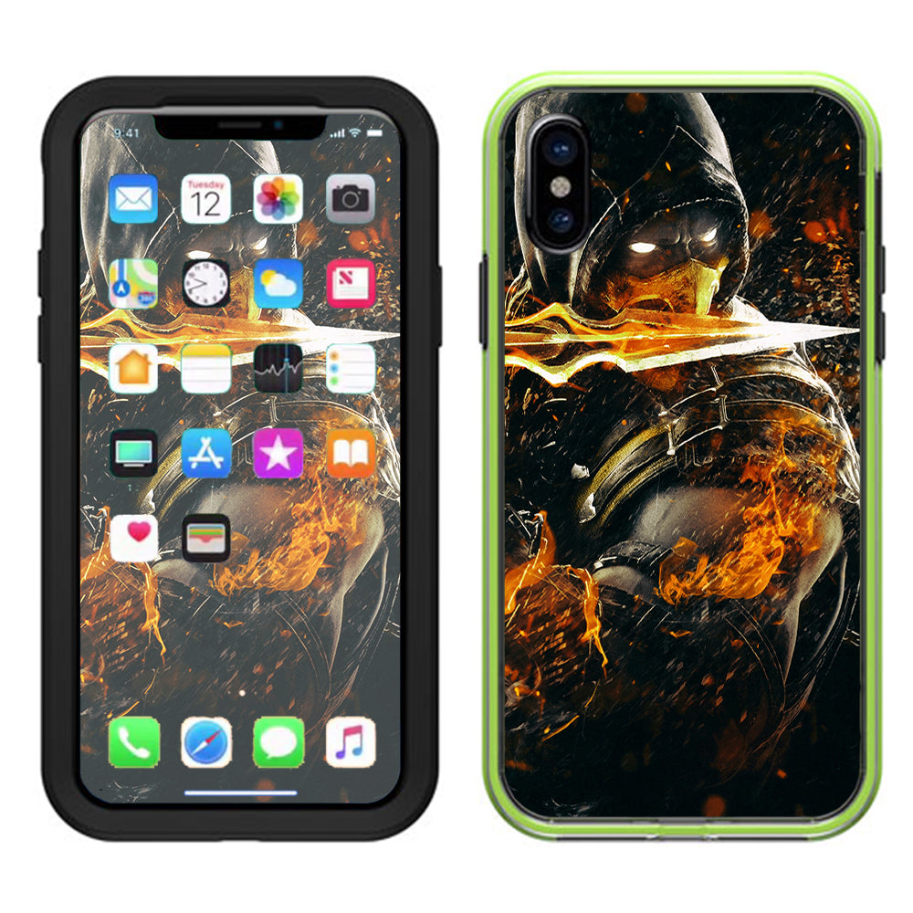  Scorpion With Flaming Sword Lifeproof Slam Case iPhone X Skin