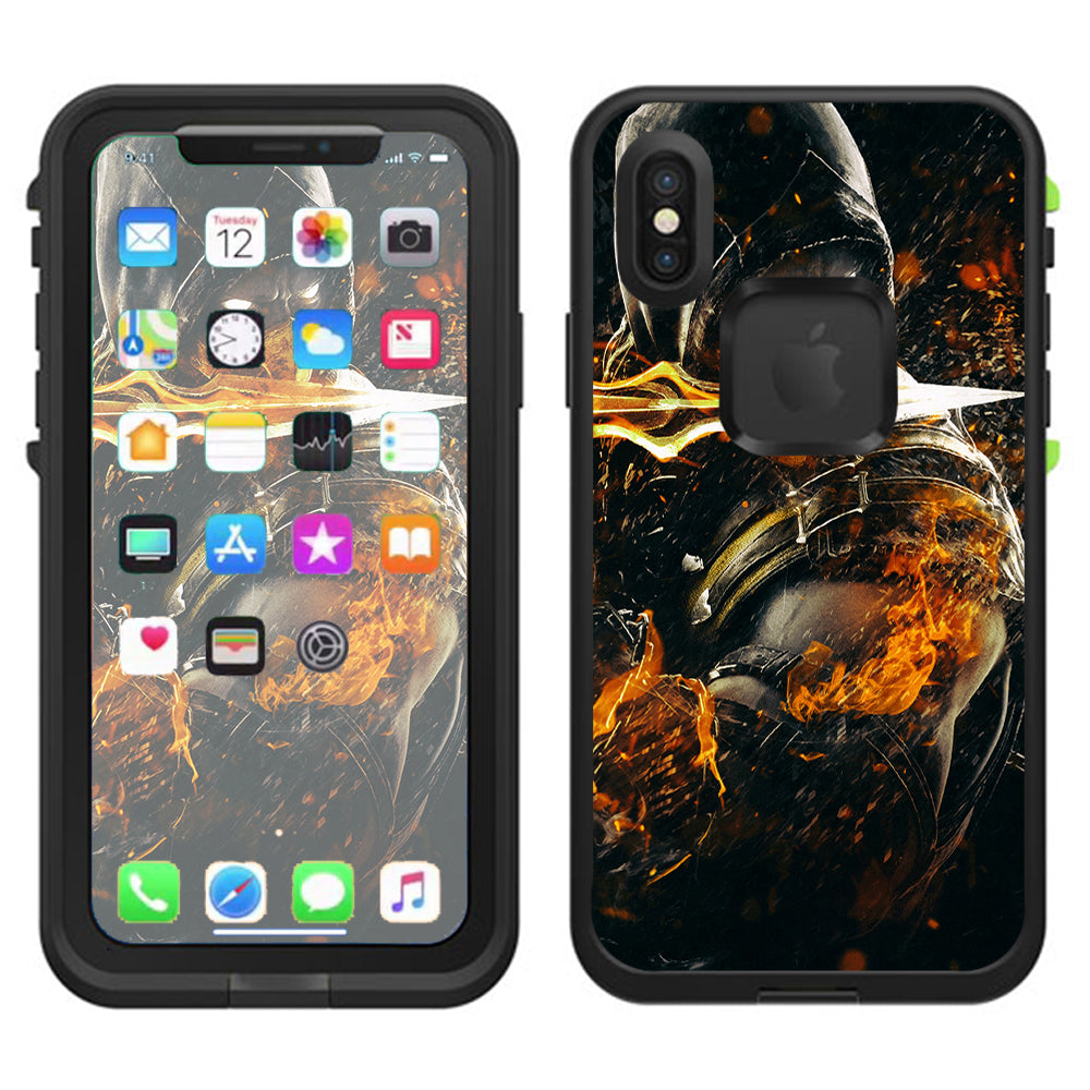  Scorpion With Flaming Sword Lifeproof Fre Case iPhone X Skin