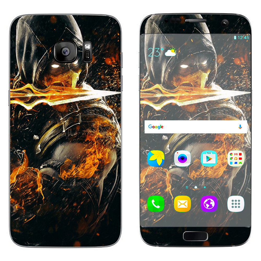  Scorpion With Flaming Sword Samsung Galaxy S7 Edge Skin