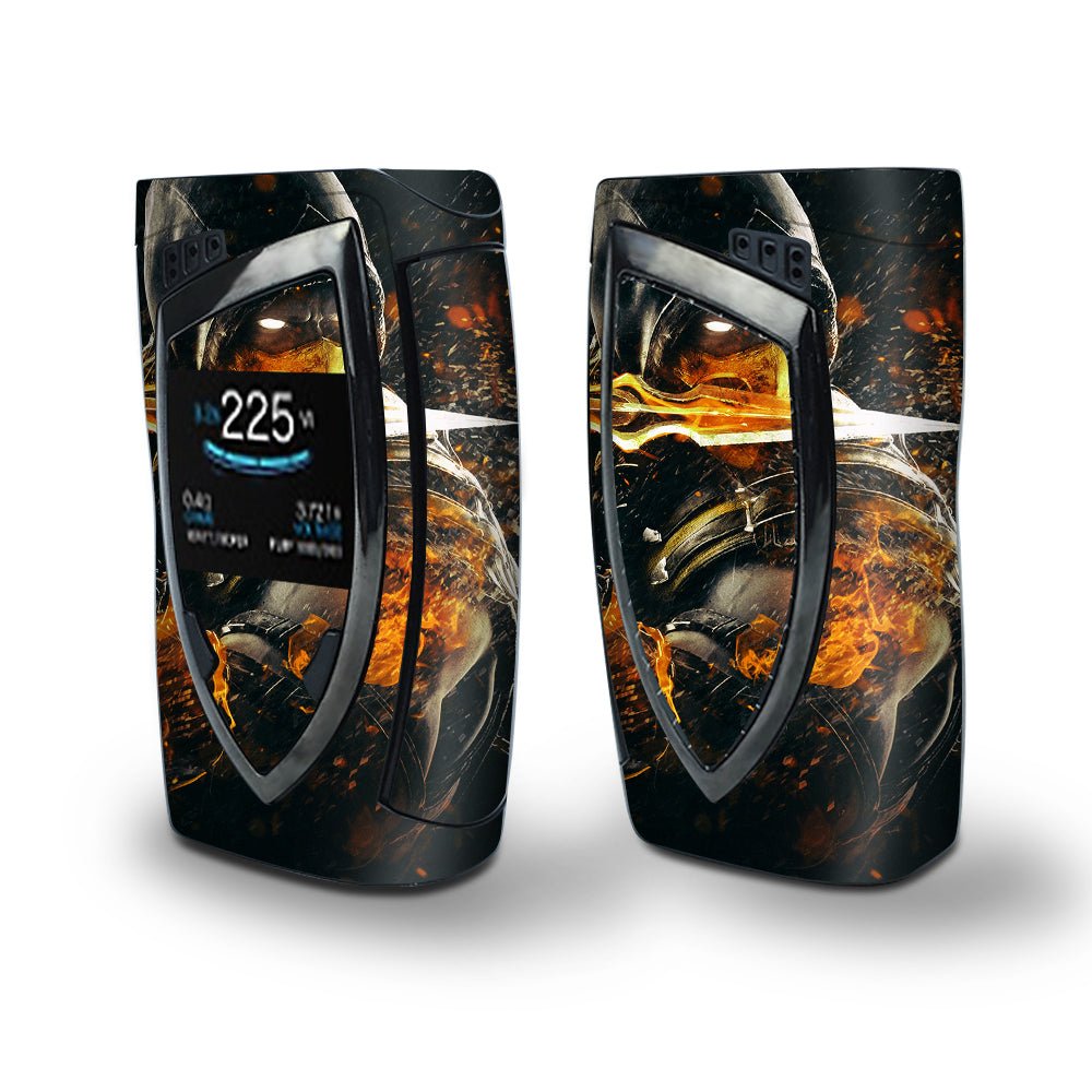 Skin Decal Vinyl Wrap for Smok Devilkin Kit 225w Vape (includes TFV12 Prince Tank Skins) skins cover/ Scorpion with Flaming Sword