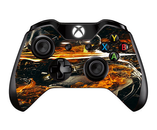  Scorpion With Flaming Sword Microsoft Xbox One Controller Skin