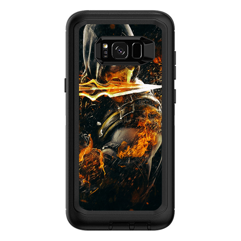  Scorpion With Flaming Sword Otterbox Defender Samsung Galaxy S8 Plus Skin