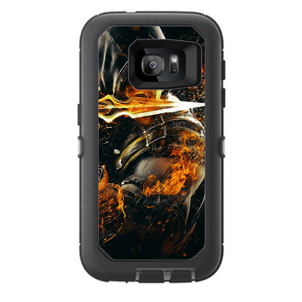  Scorpion With Flaming Sword Otterbox Defender Samsung Galaxy S7 Skin