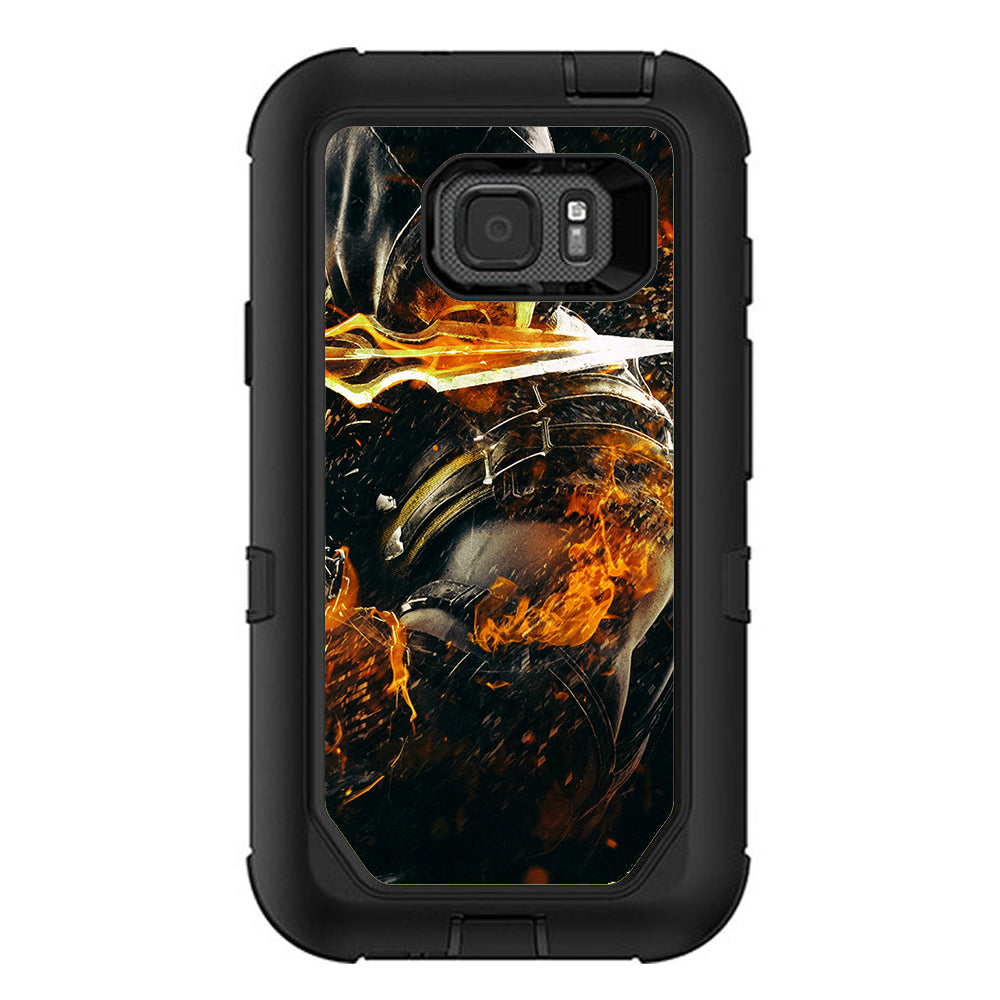  Scorpion With Flaming Sword Otterbox Defender Samsung Galaxy S7 Active Skin