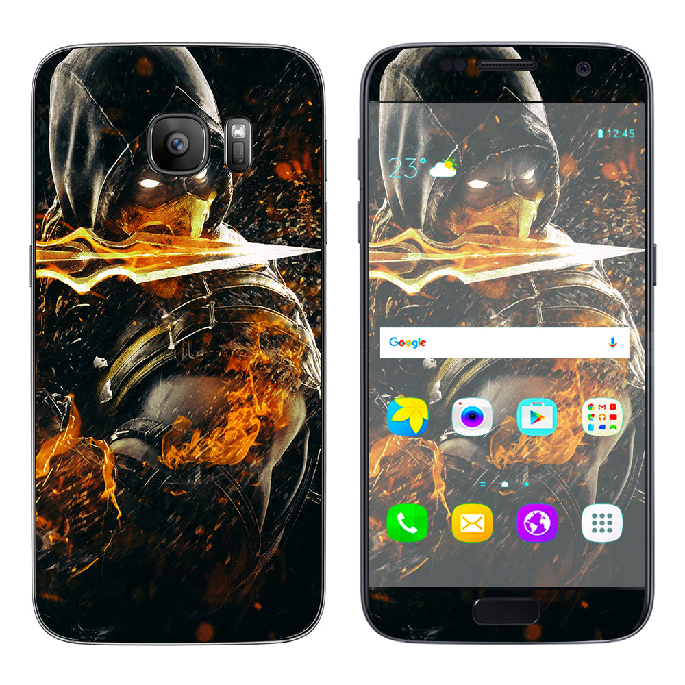  Scorpion With Flaming Sword Samsung Galaxy S7 Skin
