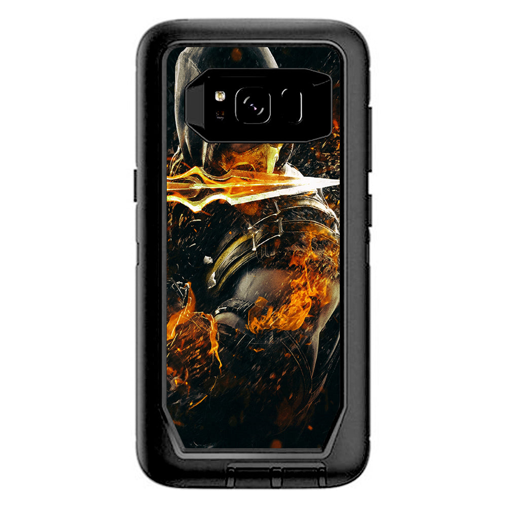  Scorpion With Flaming Sword Otterbox Defender Samsung Galaxy S8 Skin