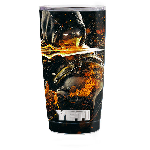  Scorpion With Flaming Sword Yeti 20oz Rambler Tumbler Skin