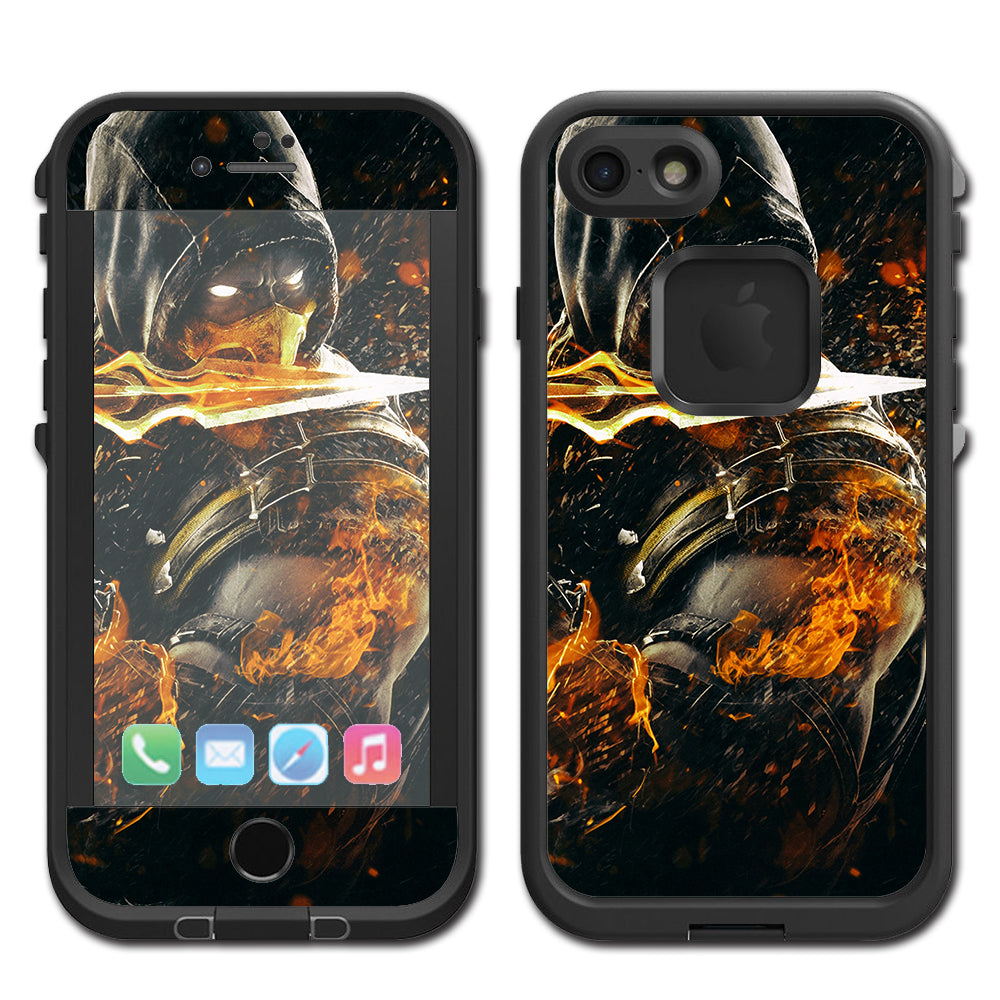 Scorpion With Flaming Sword Lifeproof Fre iPhone 7 or iPhone 8 Skin