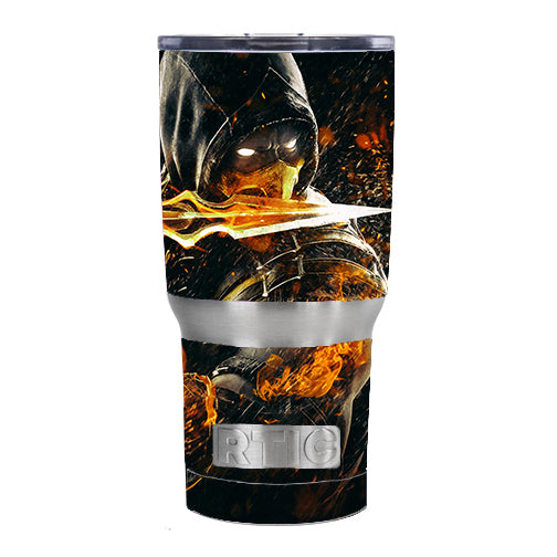  Scorpion With Flaming Sword RTIC 20oz Tumbler Skin