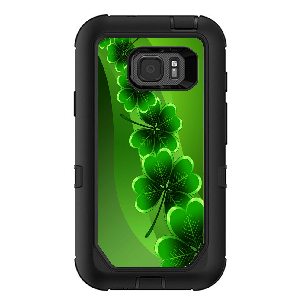  Shamrocks, Glowing Green Otterbox Defender Samsung Galaxy S7 Active Skin