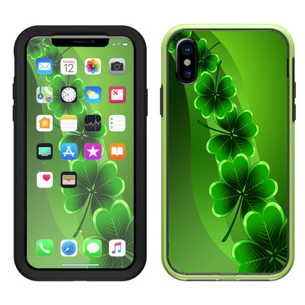  Shamrocks, Glowing Green Lifeproof Slam Case iPhone X Skin
