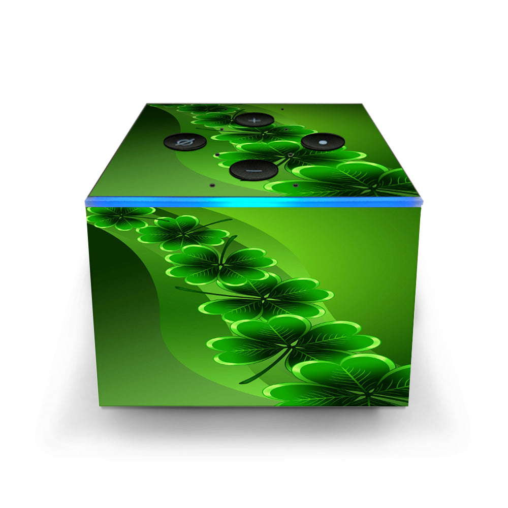  Shamrocks, Glowing Green Amazon Fire TV Cube Skin