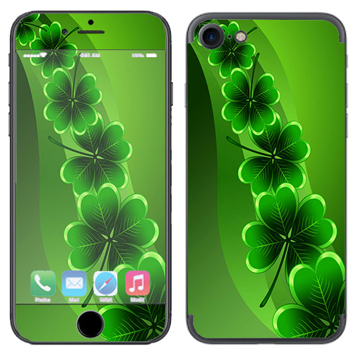  Shamrocks, Glowing Green Apple iPhone 7 or iPhone 8 Skin