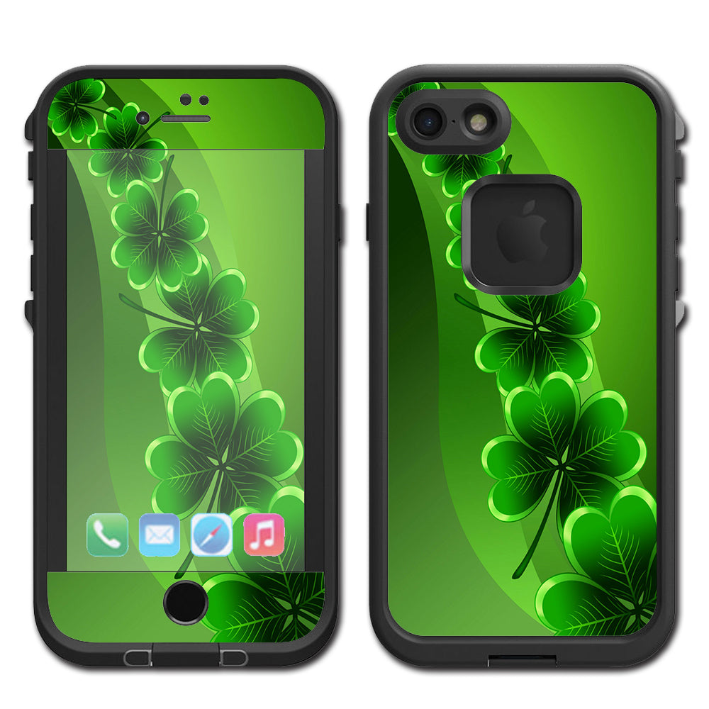 Shamrocks, Glowing Green Lifeproof Fre iPhone 7 or iPhone 8 Skin
