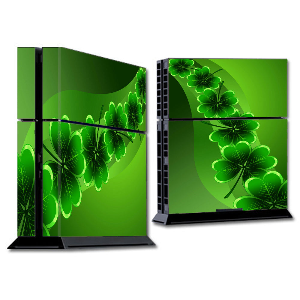  Shamrocks, Glowing Green Sony Playstation PS4 Skin