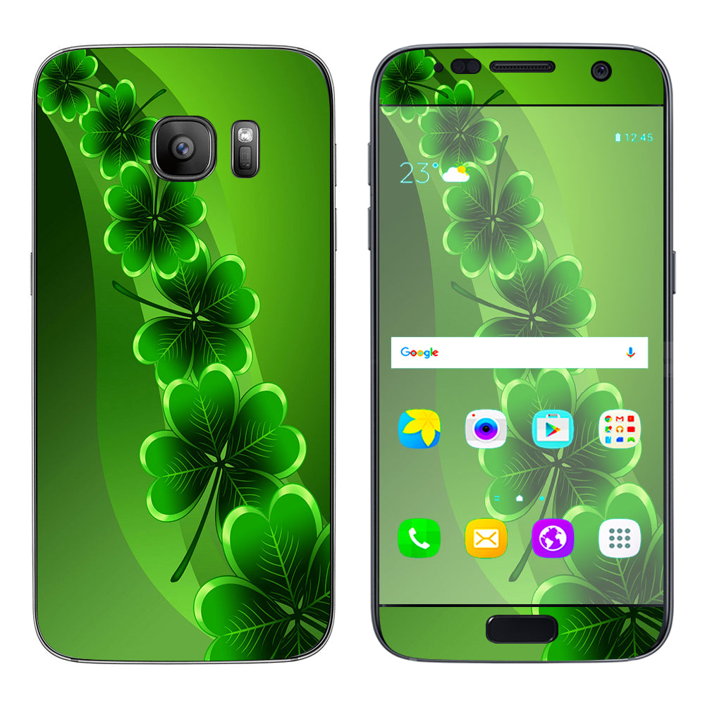  Shamrocks, Glowing Green Samsung Galaxy S7 Skin