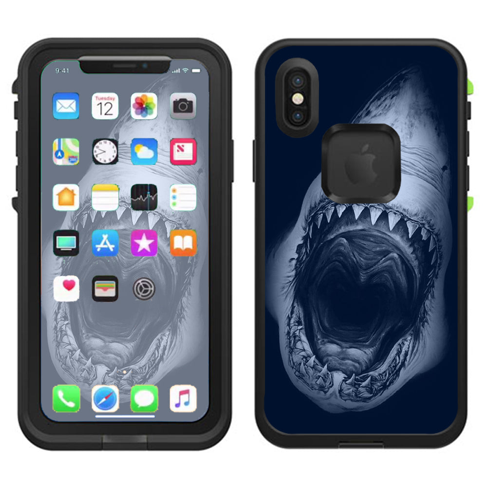  Shark Attack Lifeproof Fre Case iPhone X Skin