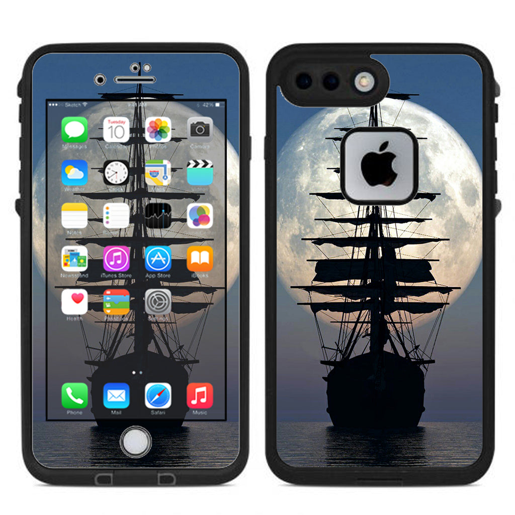  Tall Sailboat, Ship In Full Moon Lifeproof Fre iPhone 7 Plus or iPhone 8 Plus Skin