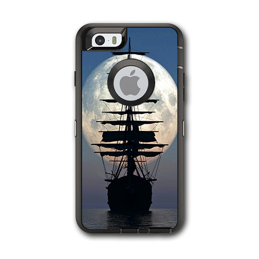  Tall Sailboat, Ship In Full Moon Otterbox Defender iPhone 6 Skin