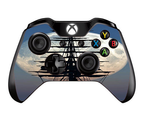  Tall Sailboat, Ship In Full Moon Microsoft Xbox One Controller Skin