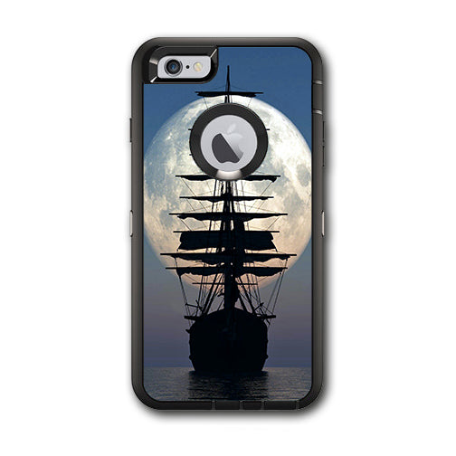  Tall Sailboat, Ship In Full Moon Otterbox Defender iPhone 6 PLUS Skin