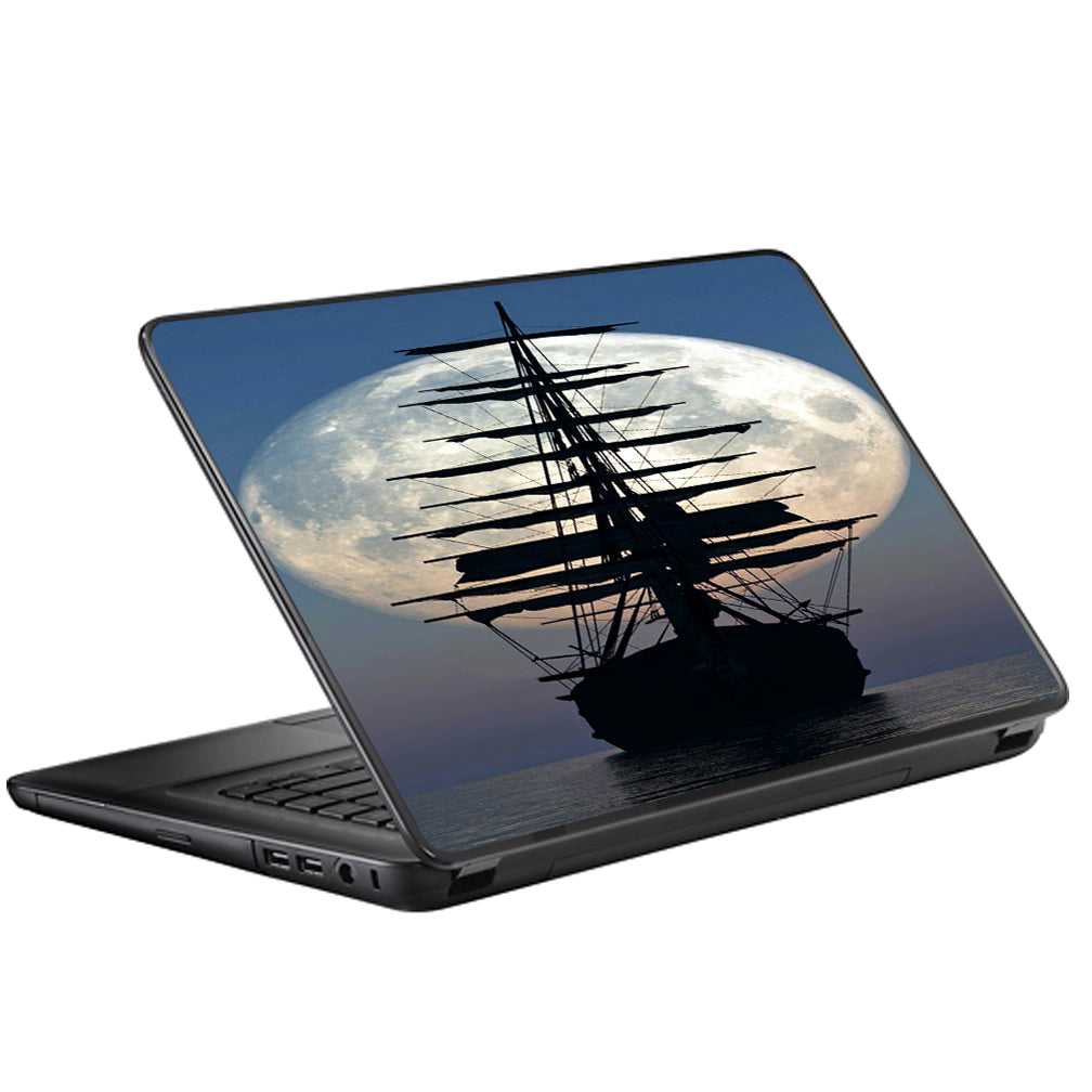  Tall Sailboat, Ship In Full Moon Universal 13 to 16 inch wide laptop Skin