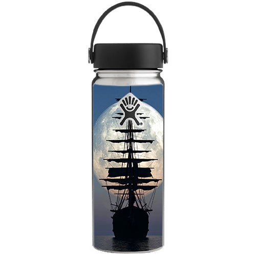  Tall Sailboat, Ship In Full Moon Hydroflask 18oz Wide Mouth Skin