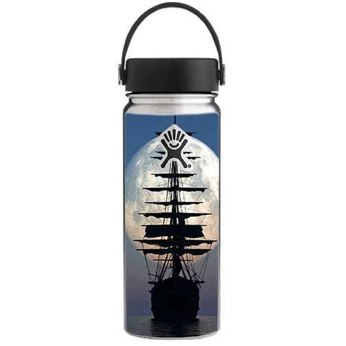 Skin Decal for Hydro Flask 18 oz Wide Mouth / tall Sailboat, ship in full  Moon – itsaskin.com