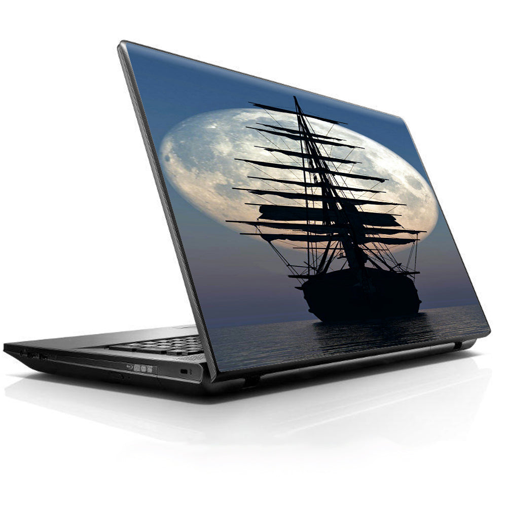  Tall Sailboat, Ship In Full Moon Universal 13 to 16 inch wide laptop Skin