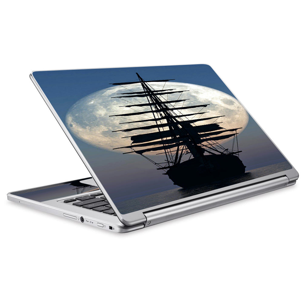  Tall Sailboat, Ship In Full Moon Acer Chromebook R13 Skin