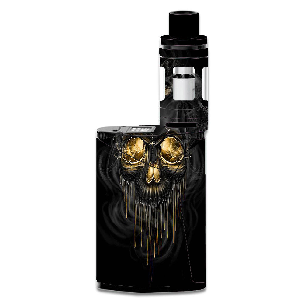 Skins Decals for Smok GX350 Kit Vape Mod / golden Skull, glowing skeleton itsaskin.com Skins Decals for Smok GX350 Kit Vape Mod / golden Skull, glowing skeleton itsaskin.com