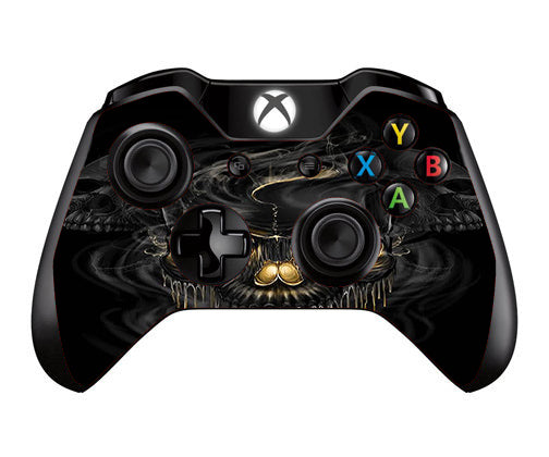  Golden Skull, Glowing Skeleton Microsoft Xbox One Controller Skin
