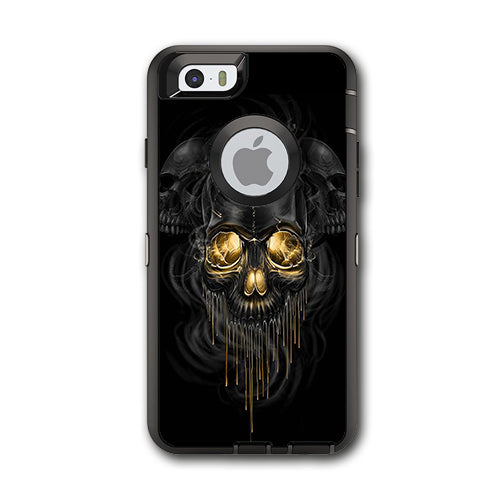  Golden Skull, Glowing Skeleton Otterbox Defender iPhone 6 Skin