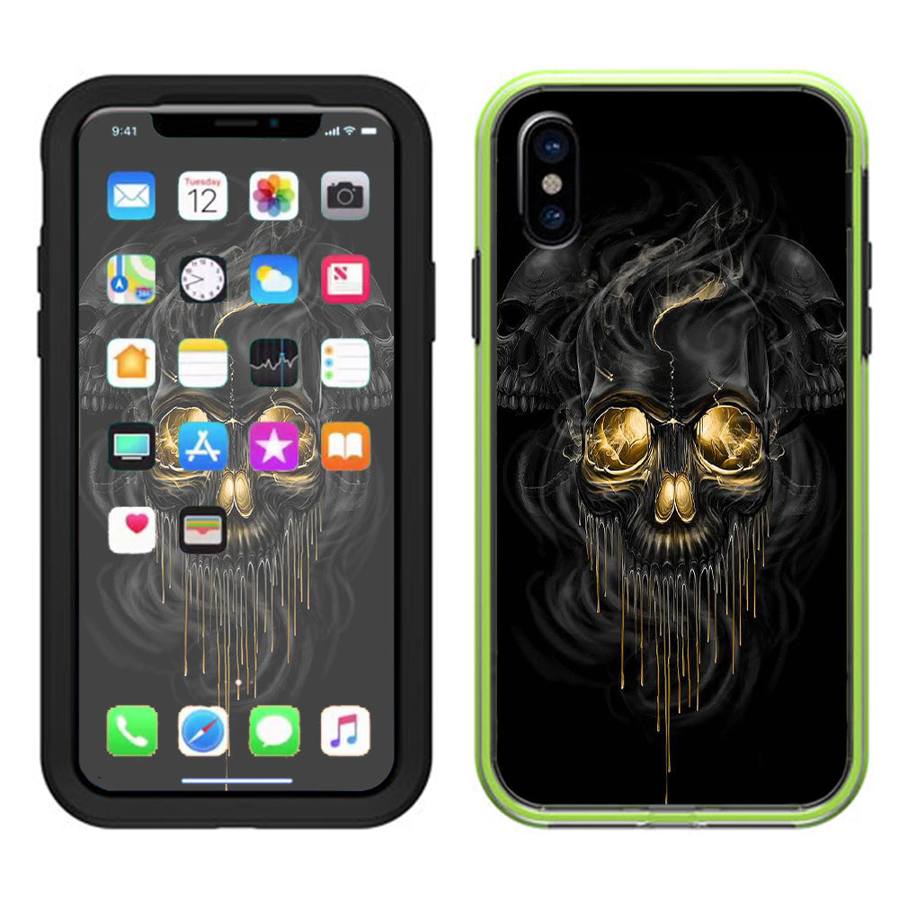  Golden Skull, Glowing Skeleton Lifeproof Slam Case iPhone X Skin