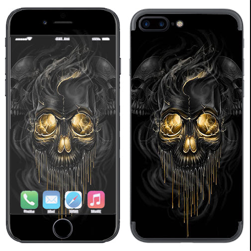  Golden Skull, Glowing Skeleton Apple  iPhone 7+ Plus / iPhone 8+ Plus Skin