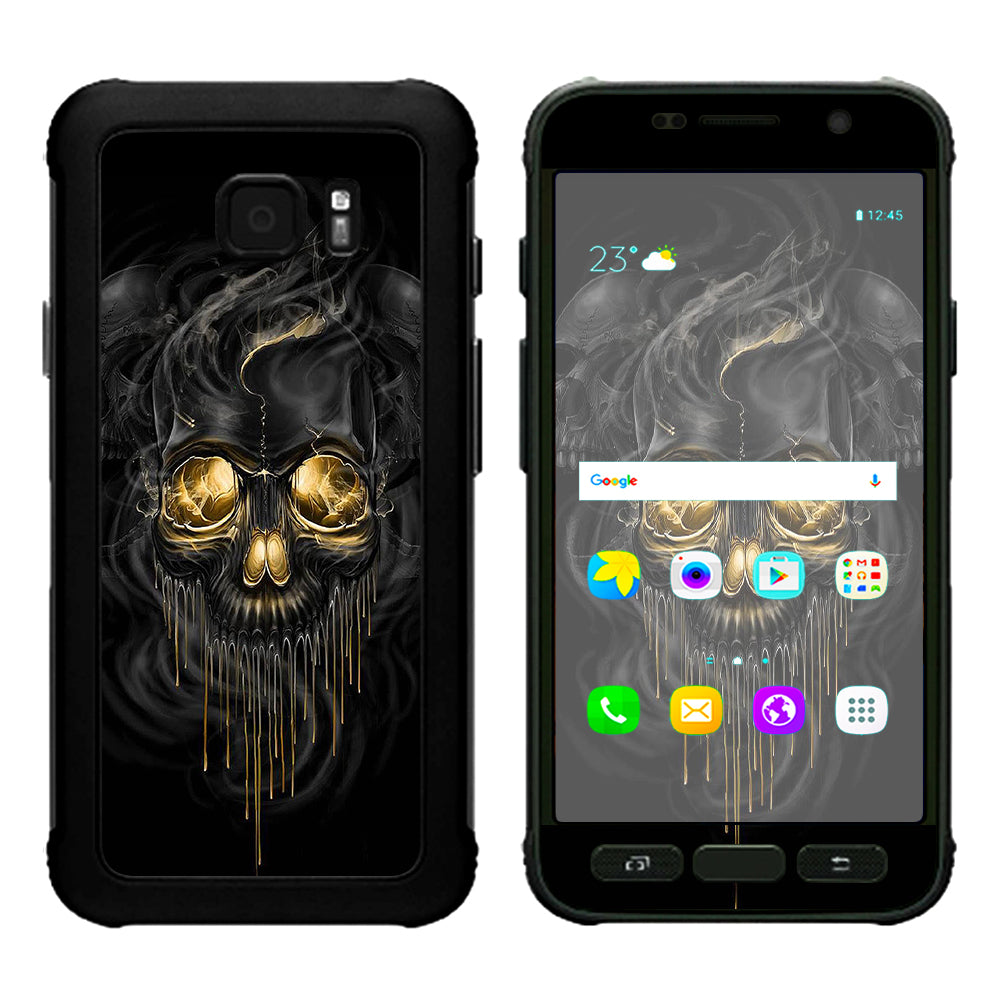  Golden Skull, Glowing Skeleton Samsung Galaxy S7 Active Skin