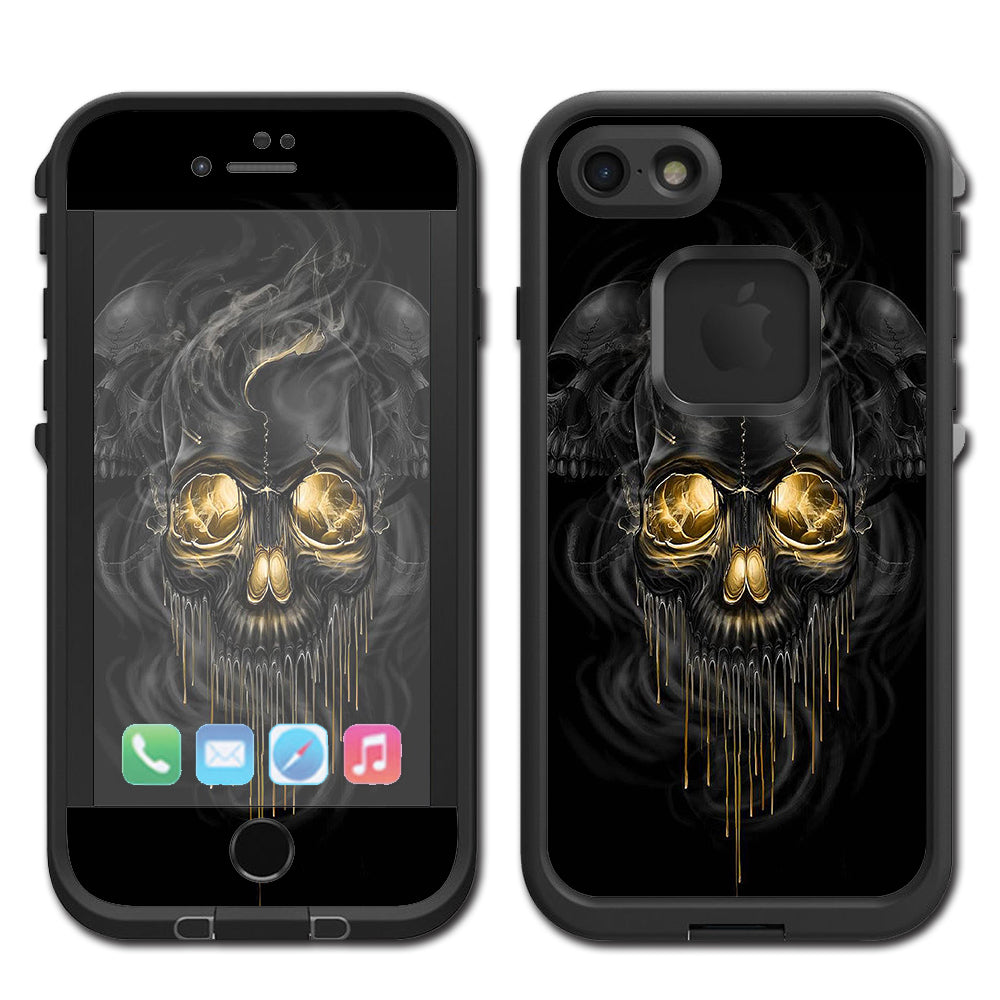  Golden Skull, Glowing Skeleton Lifeproof Fre iPhone 7 or iPhone 8 Skin