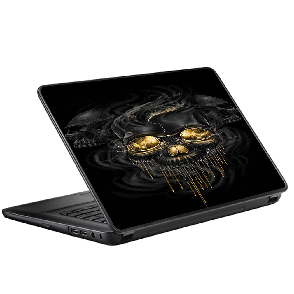  Golden Skull, Glowing Skeleton Universal 13 to 16 inch wide laptop Skin