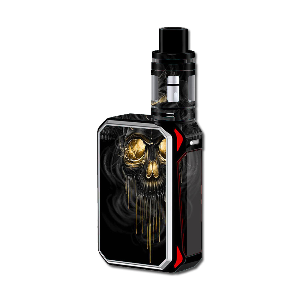 smok skull vape Skins Decals for Smok G-Priv 220W Vape Mod / golden Skull, glowing skeleton – itsaskin.com